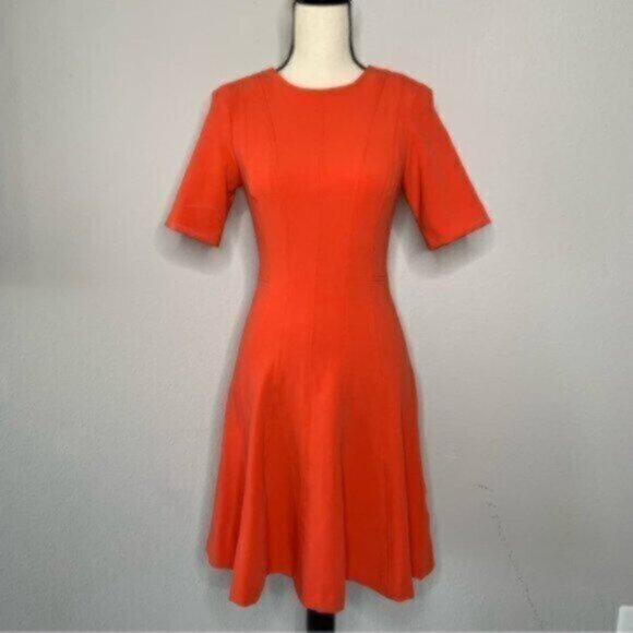 NWT Banana Republic Orange Panel Fit & Flat Sheath Office Dress - Picture 4 of 11